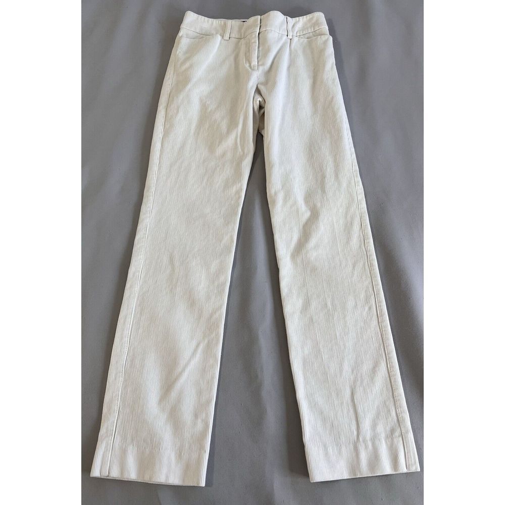 Piazza‎ Sempione Women's Cream Corduroy Pants size 29" Waist 31 Long